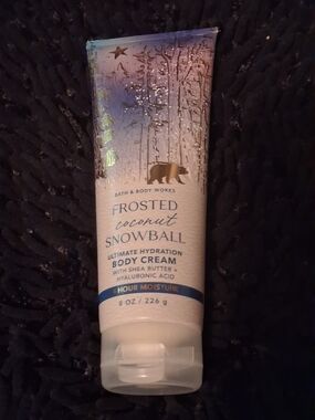 Bath & Body Works Frosted Coconut Snowball Body Cream - White/Blue/Gold